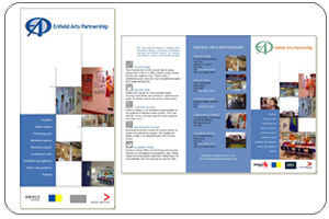 Enfield Arts Partnership Trifold Leaflet